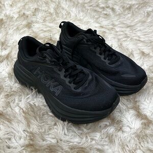 New Black Hoka Bondi 8 sneakers